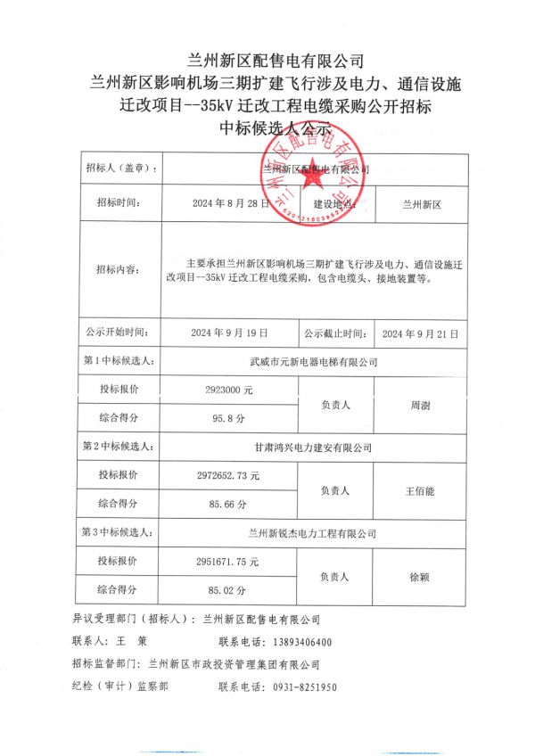 蘭州新區(qū)影響機(jī)場(chǎng)三期擴(kuò)建飛行涉及電力、通信設(shè)施遷改項(xiàng)目--35kV遷改工程電纜采購(gòu)中標(biāo)候選人公示_00.png